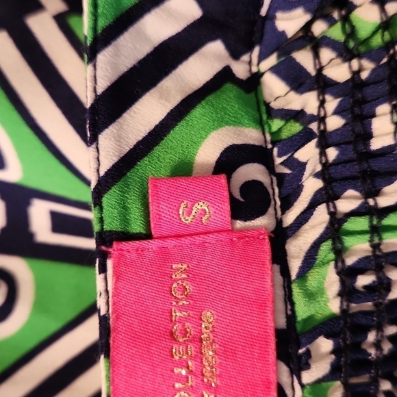 Macbeth Collection by Margaret Josephs Navy/Green/White Blouse Size S - Picture 12 of 12